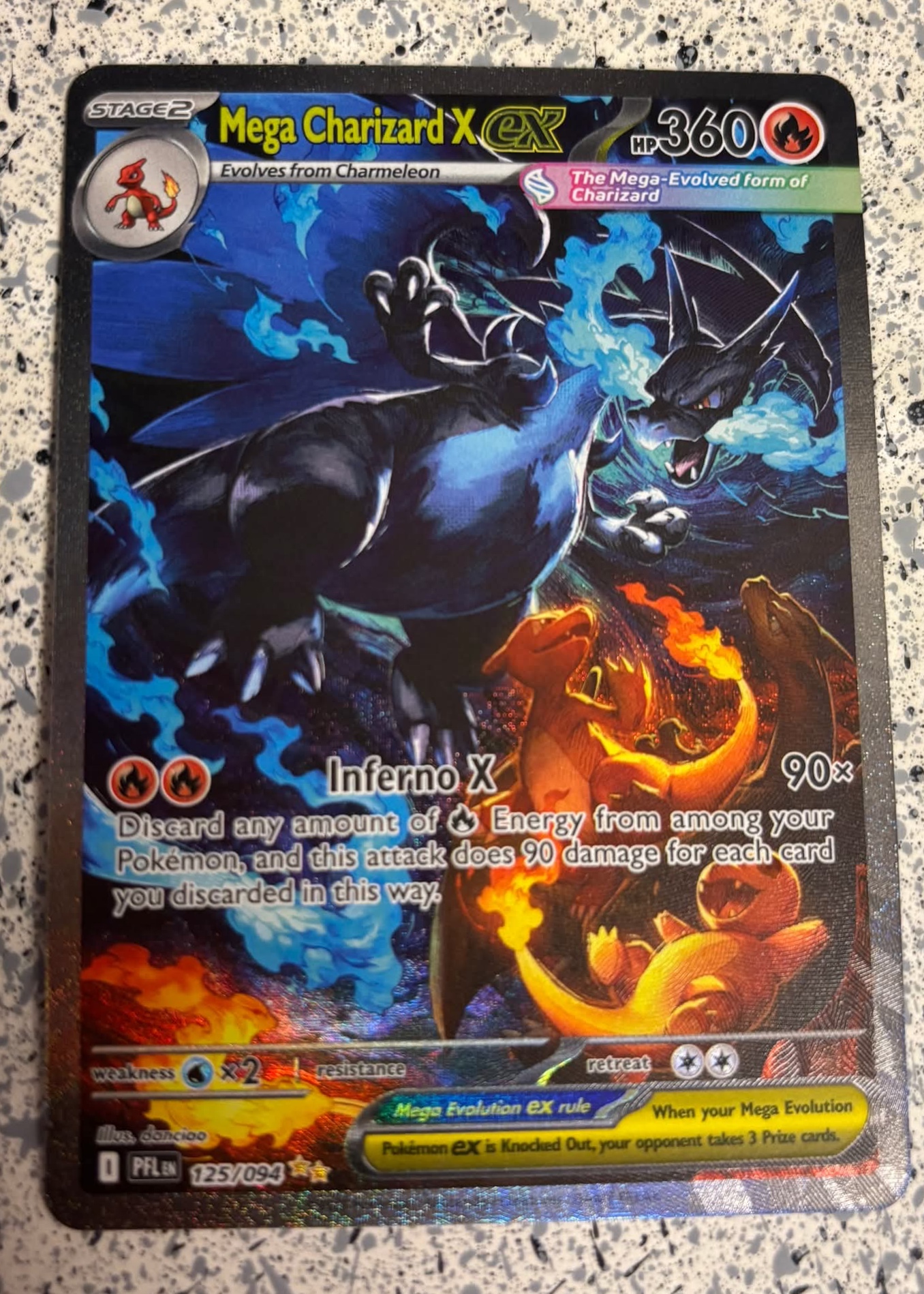Mega Charizard X ex - Grade 9 - Phantasmal Flames #125/094 | TCGrader