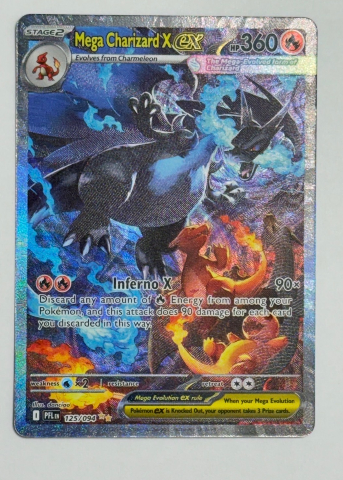 Mega Charizard X ex - Grade 9 - Phantasmal Flames #125/094 | TCGrader