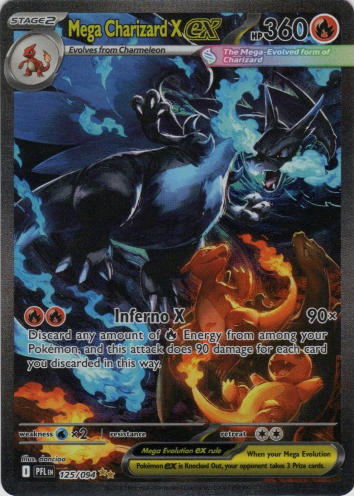 ポケモンカードゲーム Mega Charizard X ex gemix 9 Mega Charizard X ex - Grade 9 - Phantasmal Flames #125/094 | TCGrader