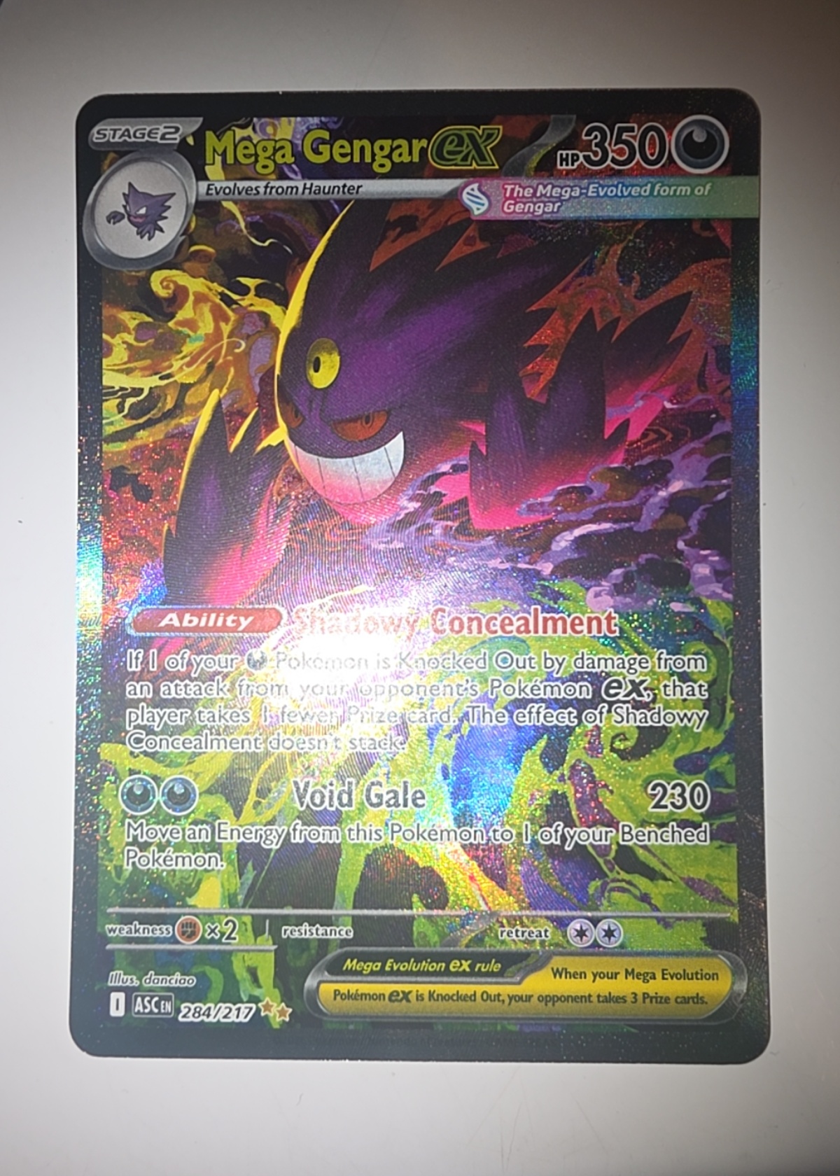 Mega Gengar ex - Grade 9.5 - Ascended Heroes #284/217 | TCGrader