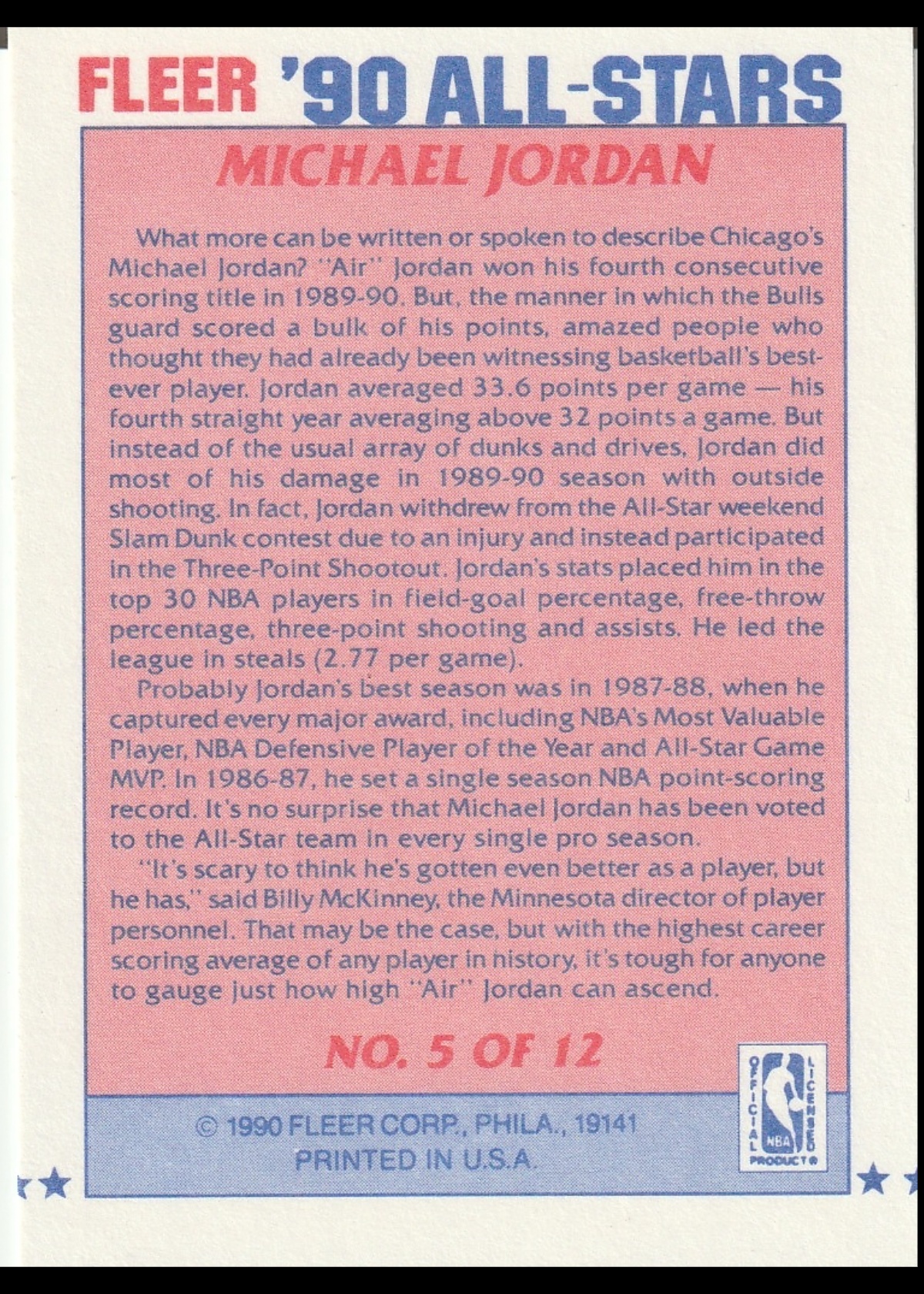Card back