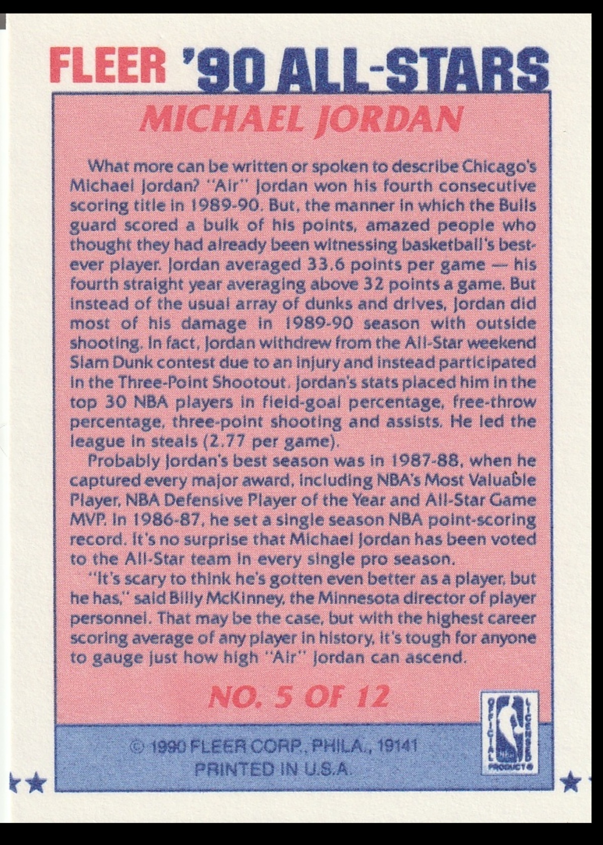 Card back