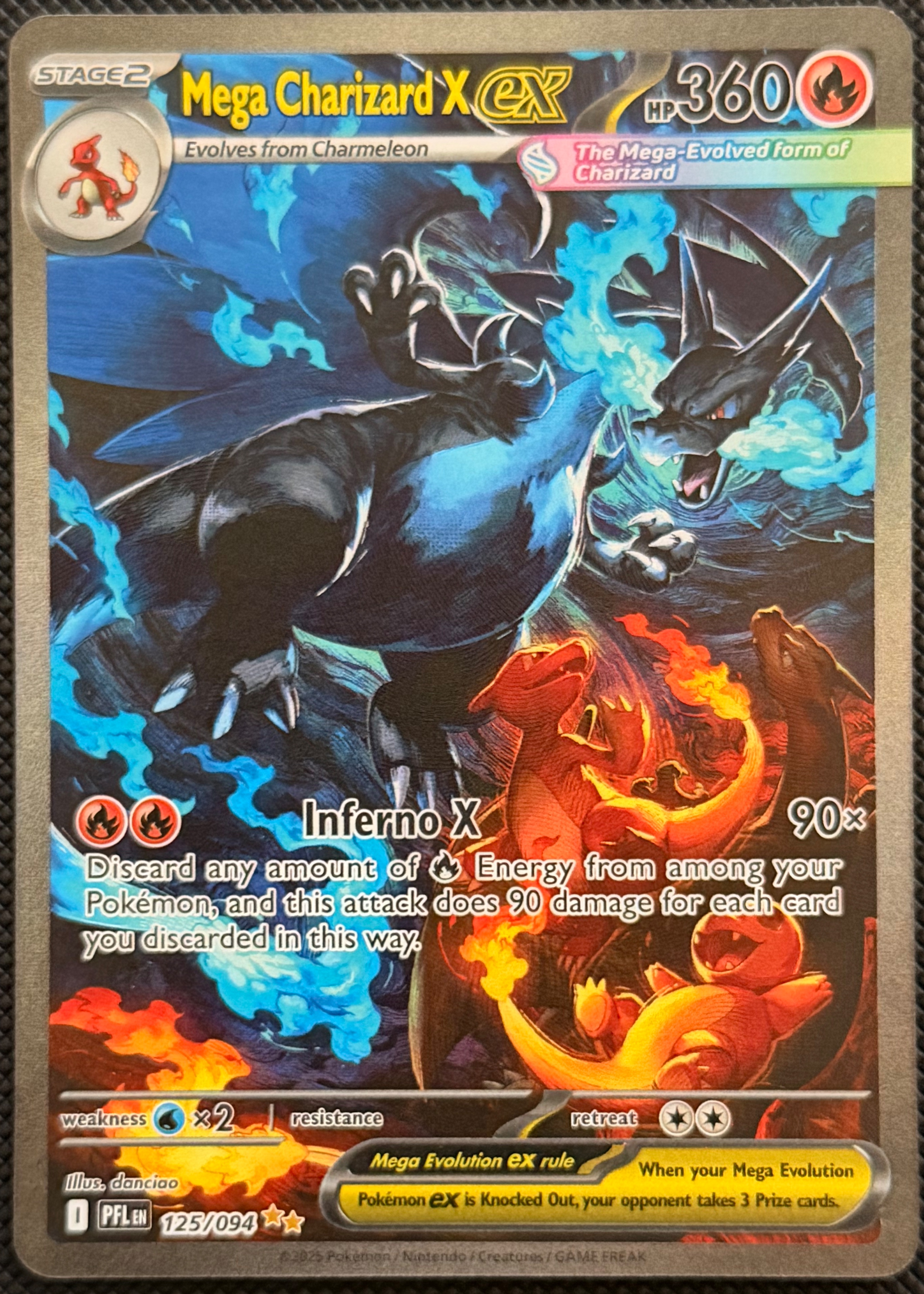 Pokmon Card - Charizard ★ Marked Mega Charizard X ex - Grade 9 - Phantasmal Flames #125/094 | TCGrader