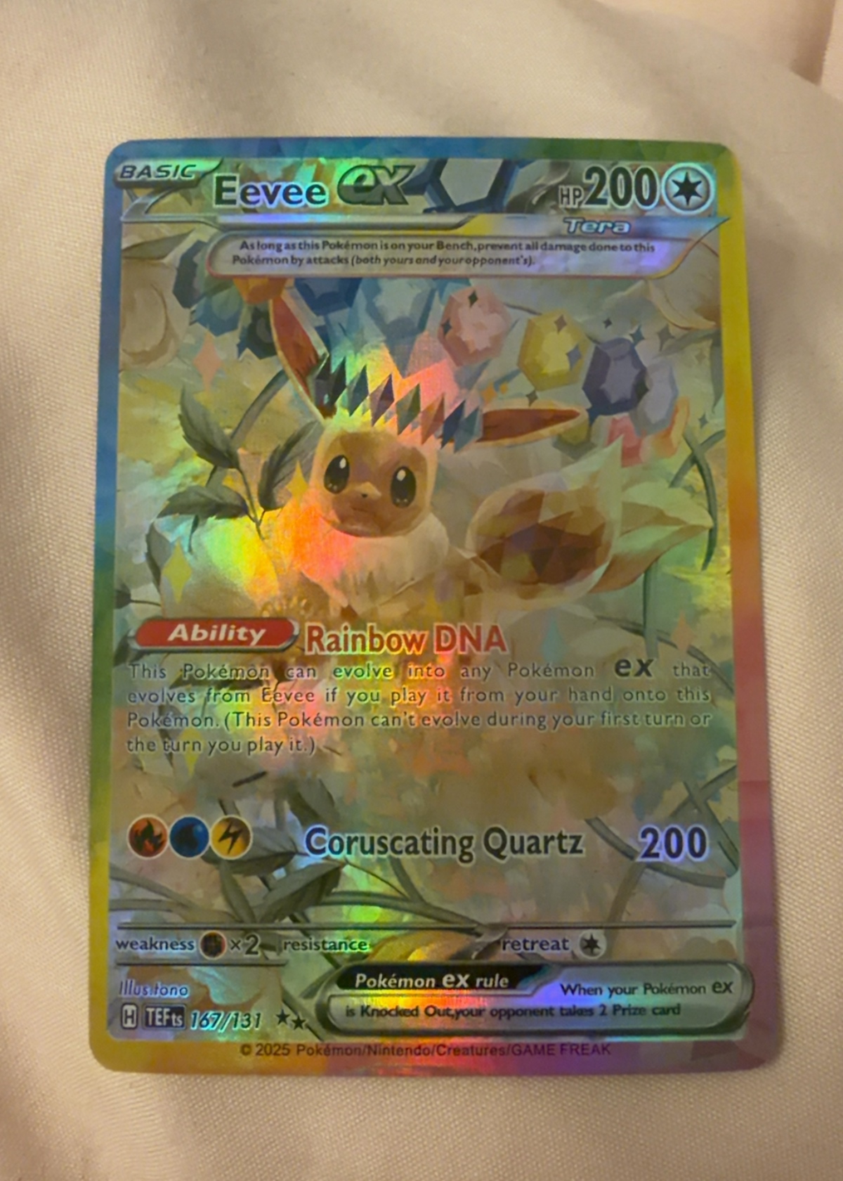 graded eevee card Eeveelutions PSA 10 PKM Mystery Pack Trading Card Game favorite character Pokemon Prismatic evolutions - 167