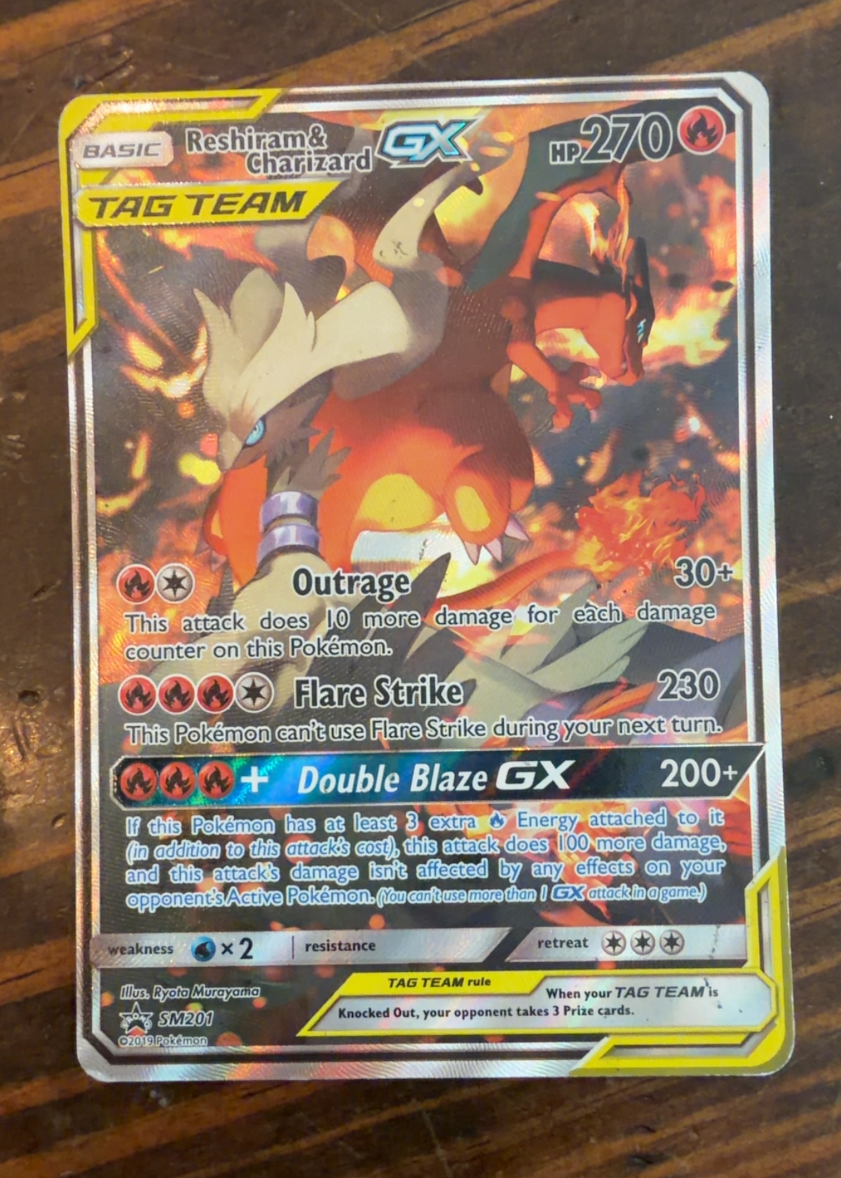 reshiram and charizard gx pokemon card price & - Grade 7.5 - SM Black Star Promos #SM201 art depiction of Reshiram and Charizard that makes it a true standout piece Reshiram & Charizard GX [Jumbo]
