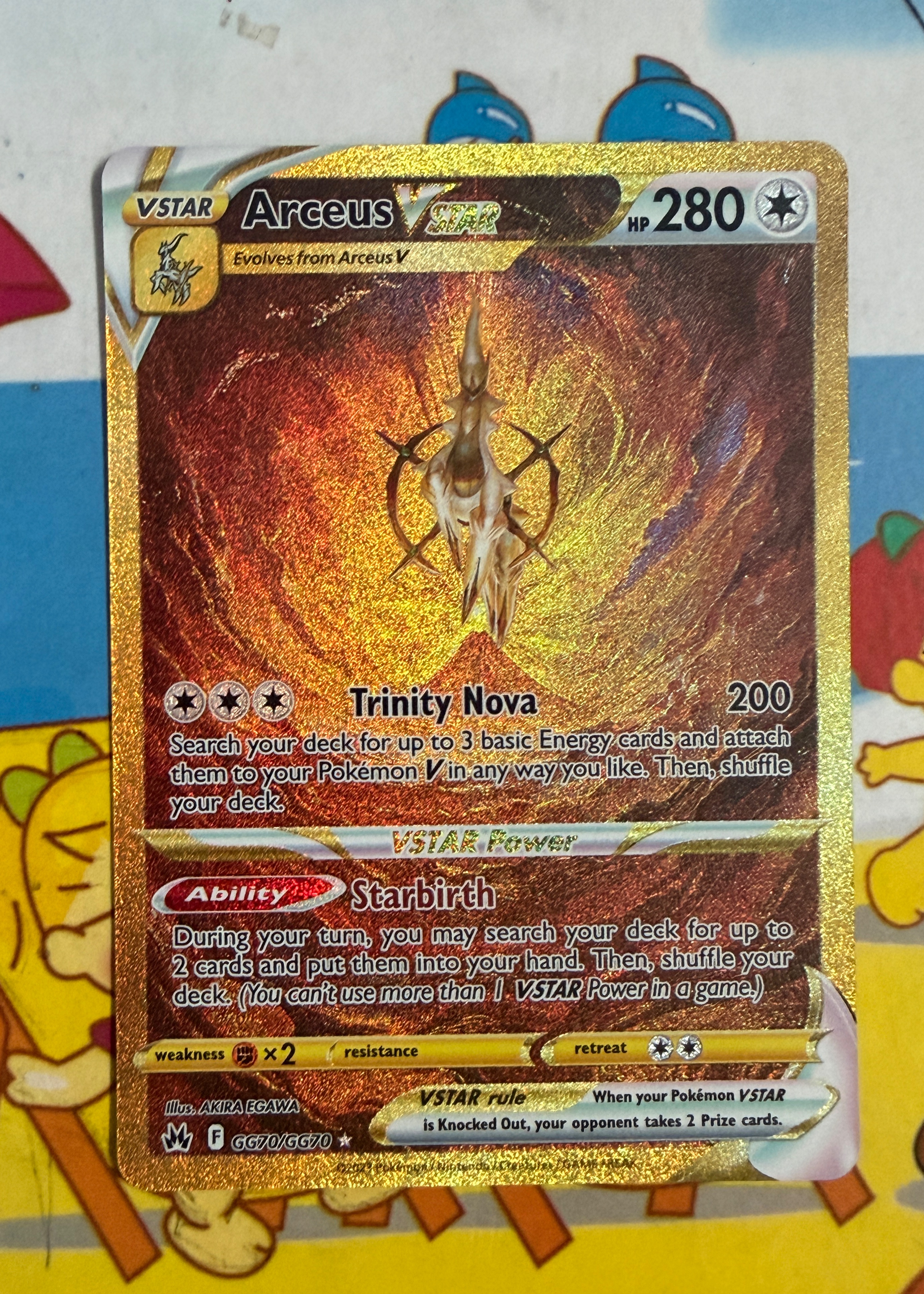 pokemon card arceus vstar gold Crown Zenith GG70/GG70 PSA 10 TBC Games Captured in a crystal Arceus VSTAR #184 Prices |