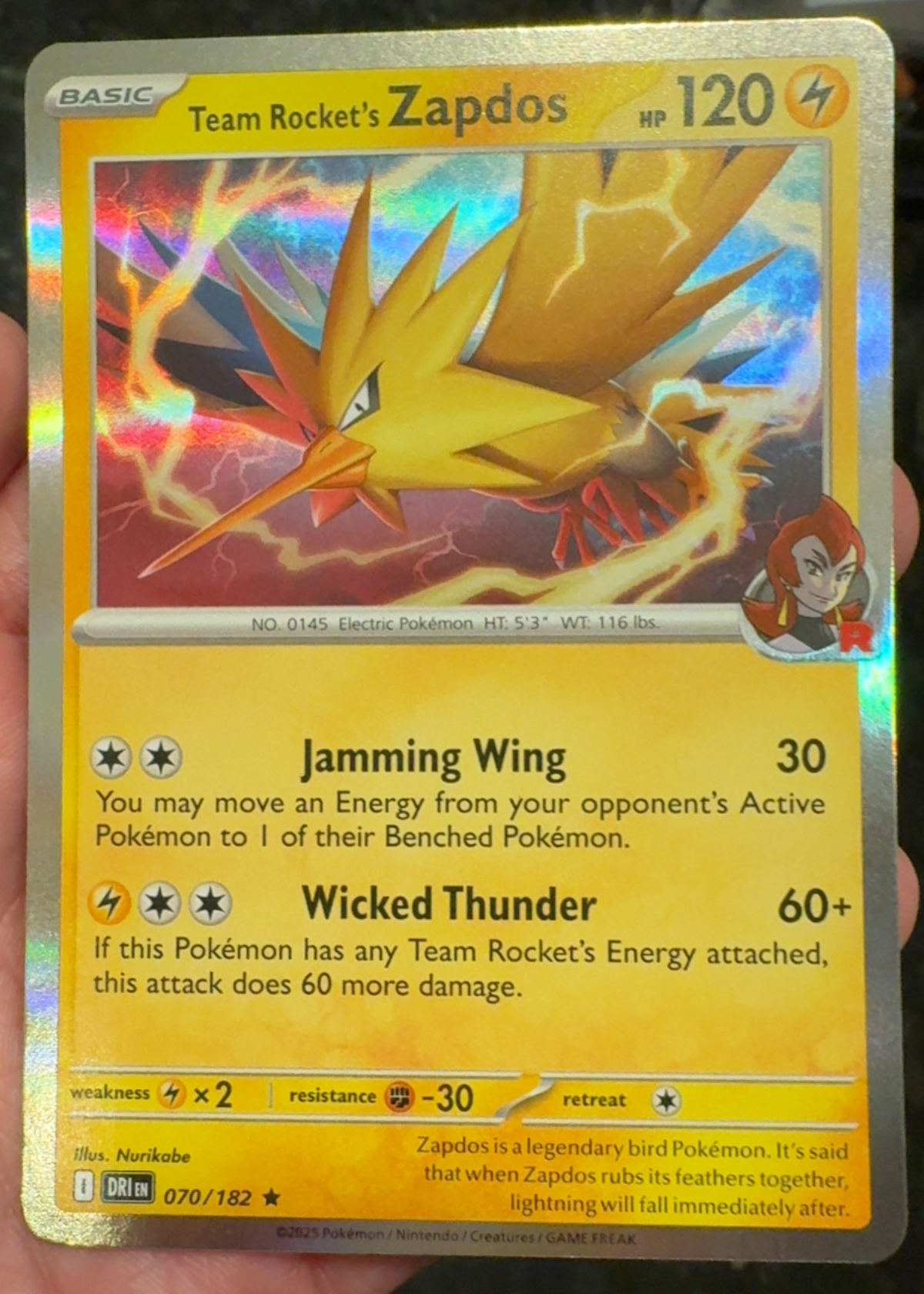 Team Rocket's Zapdos - Destined Rivals [Grade 9]