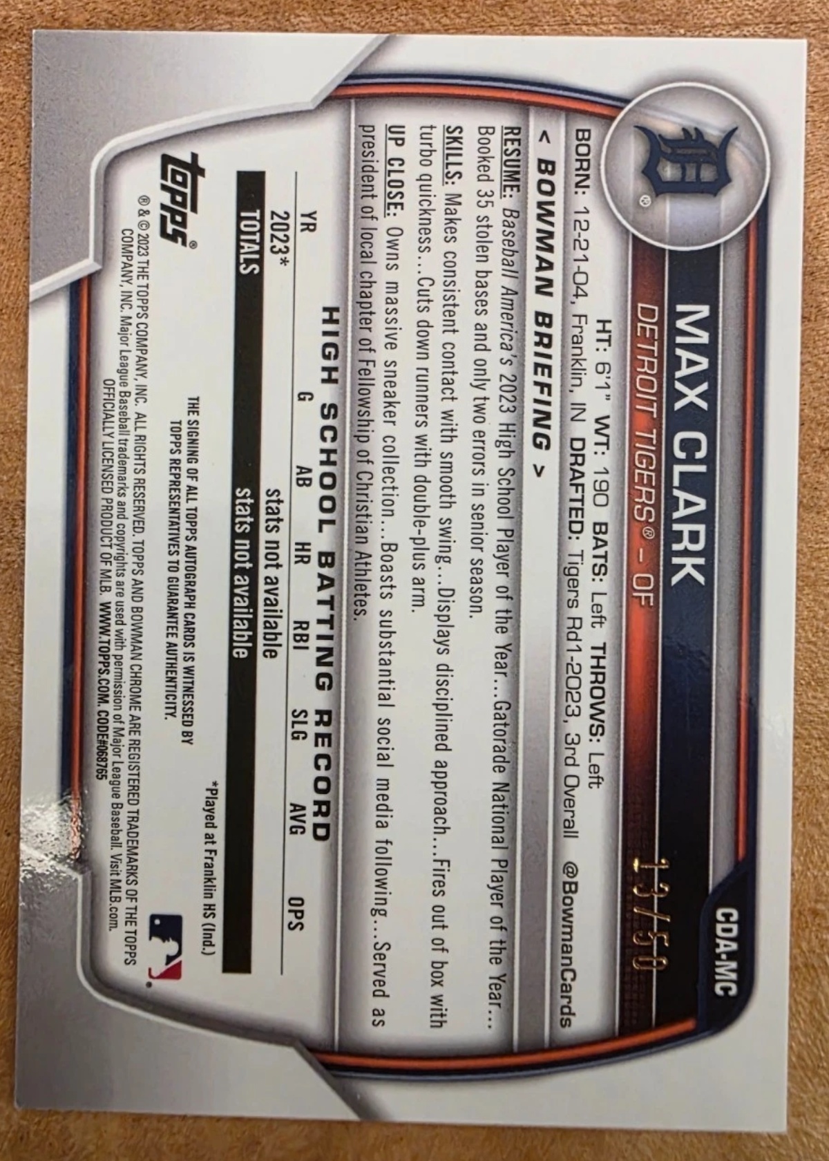 Card back