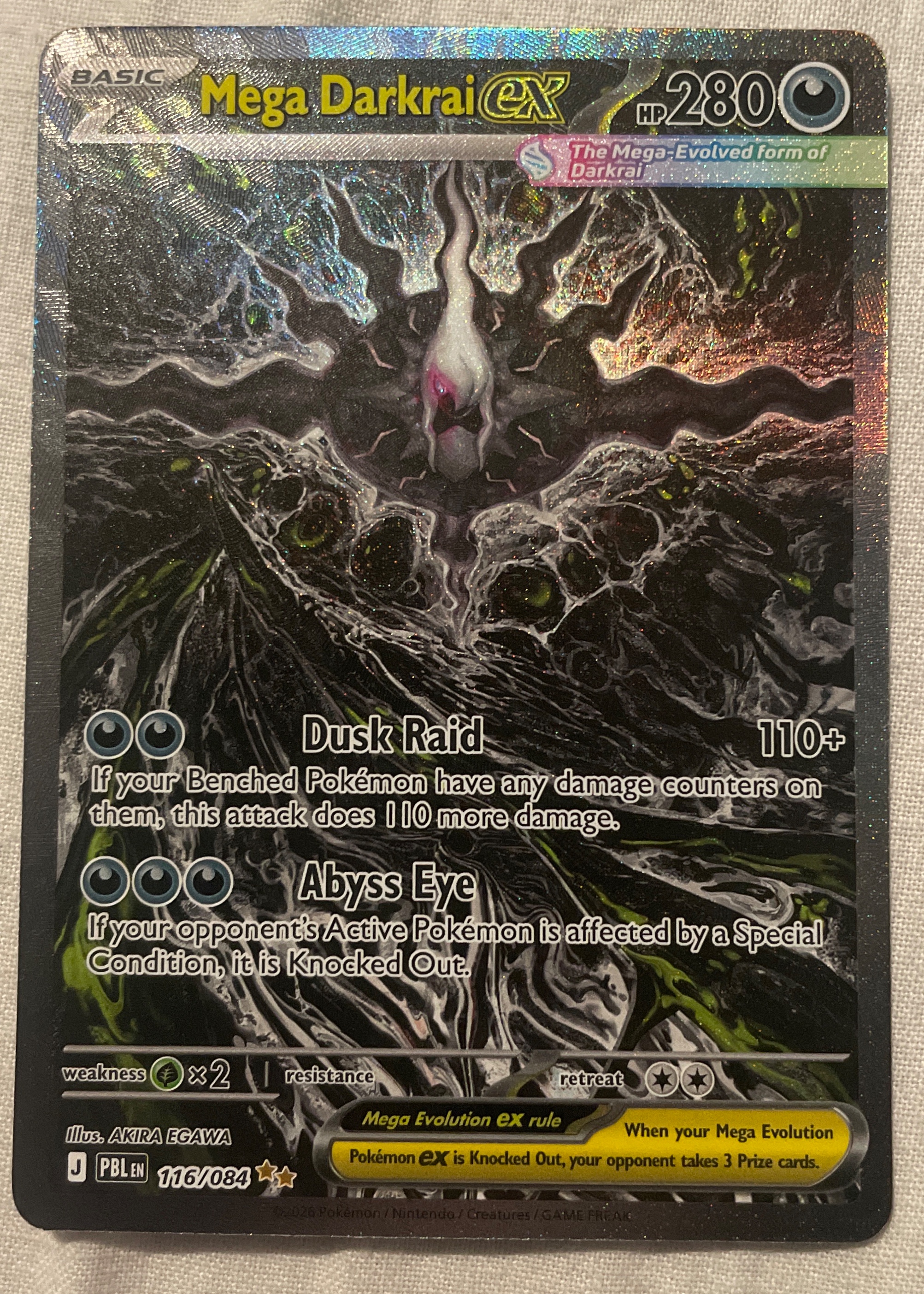 Mega Darkrai ex - Grade 8.5 - Pitch Black #116/084 | TCGrader