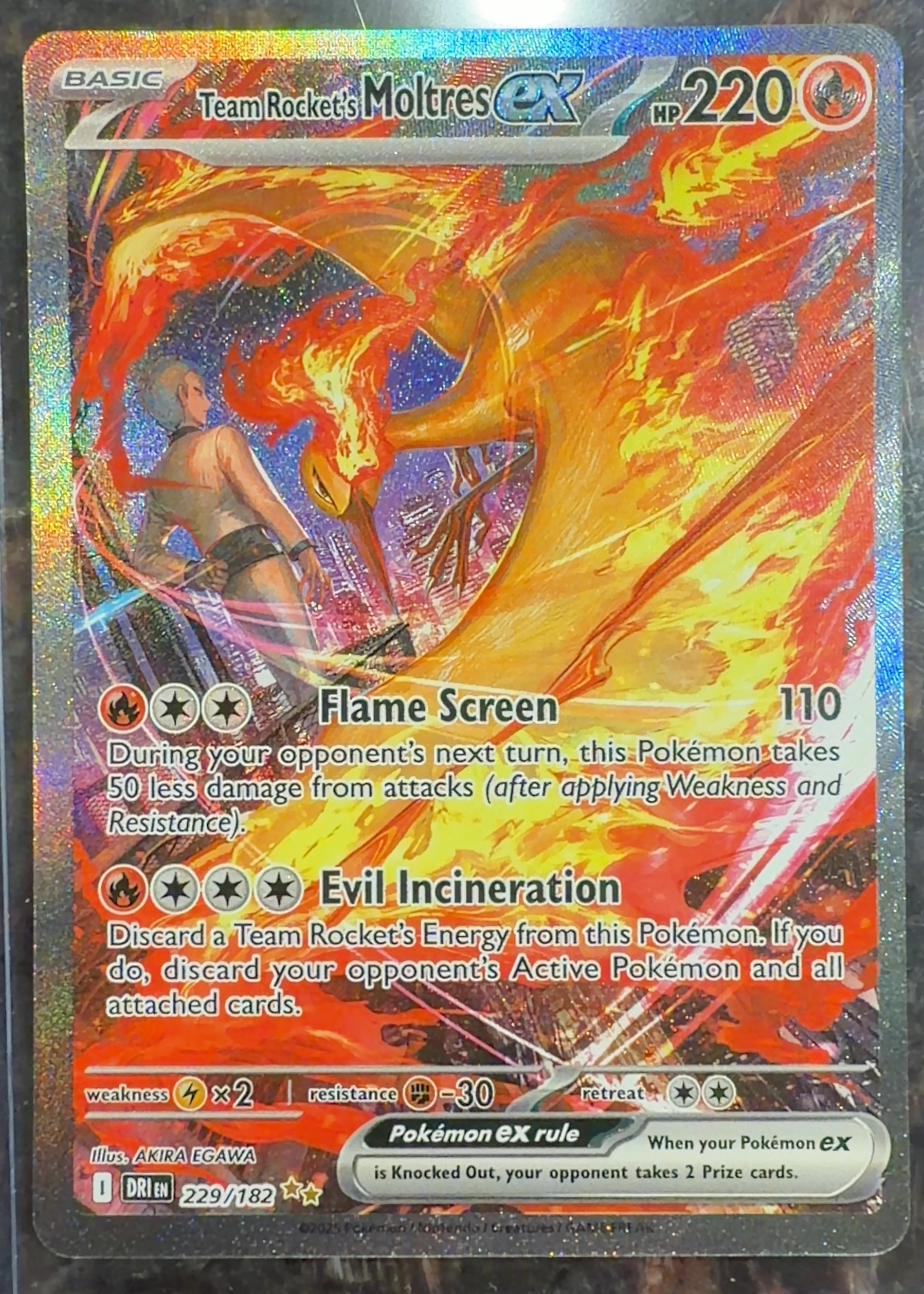 Team Rocket's Moltres ex - Grade 9 - Destined Rivals #229/182