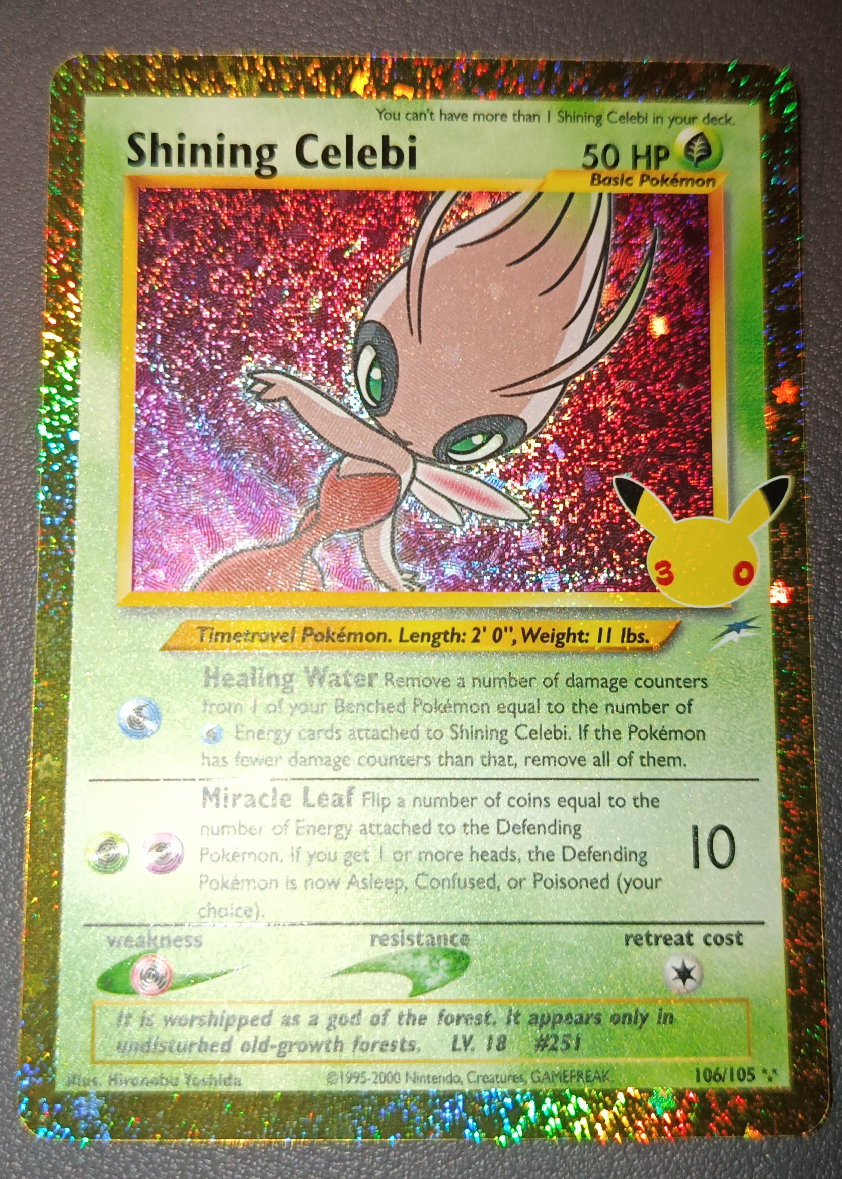 Shining Celebi - Grade 9 - Neo Destiny #106/105 | TCGrader