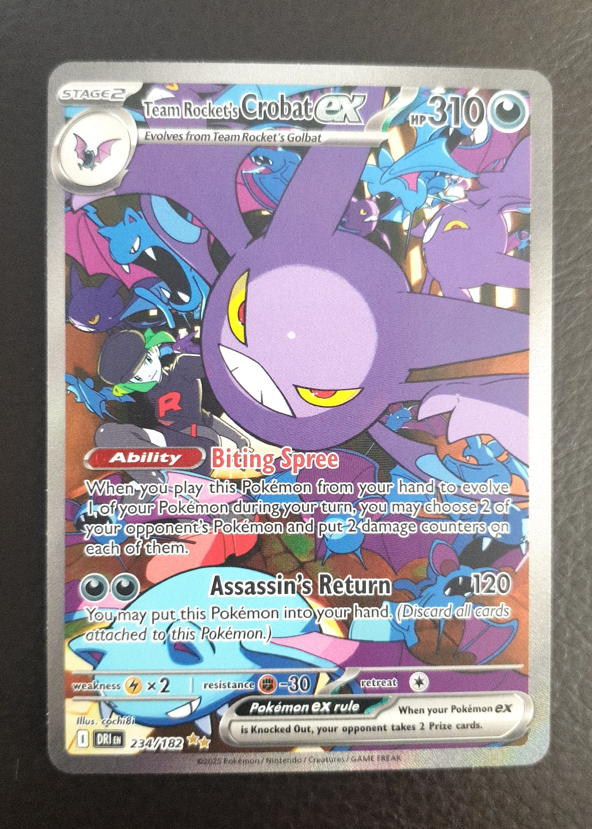 Team Rocket's Crobat ex - Destined Rivals [Grade 9.6]