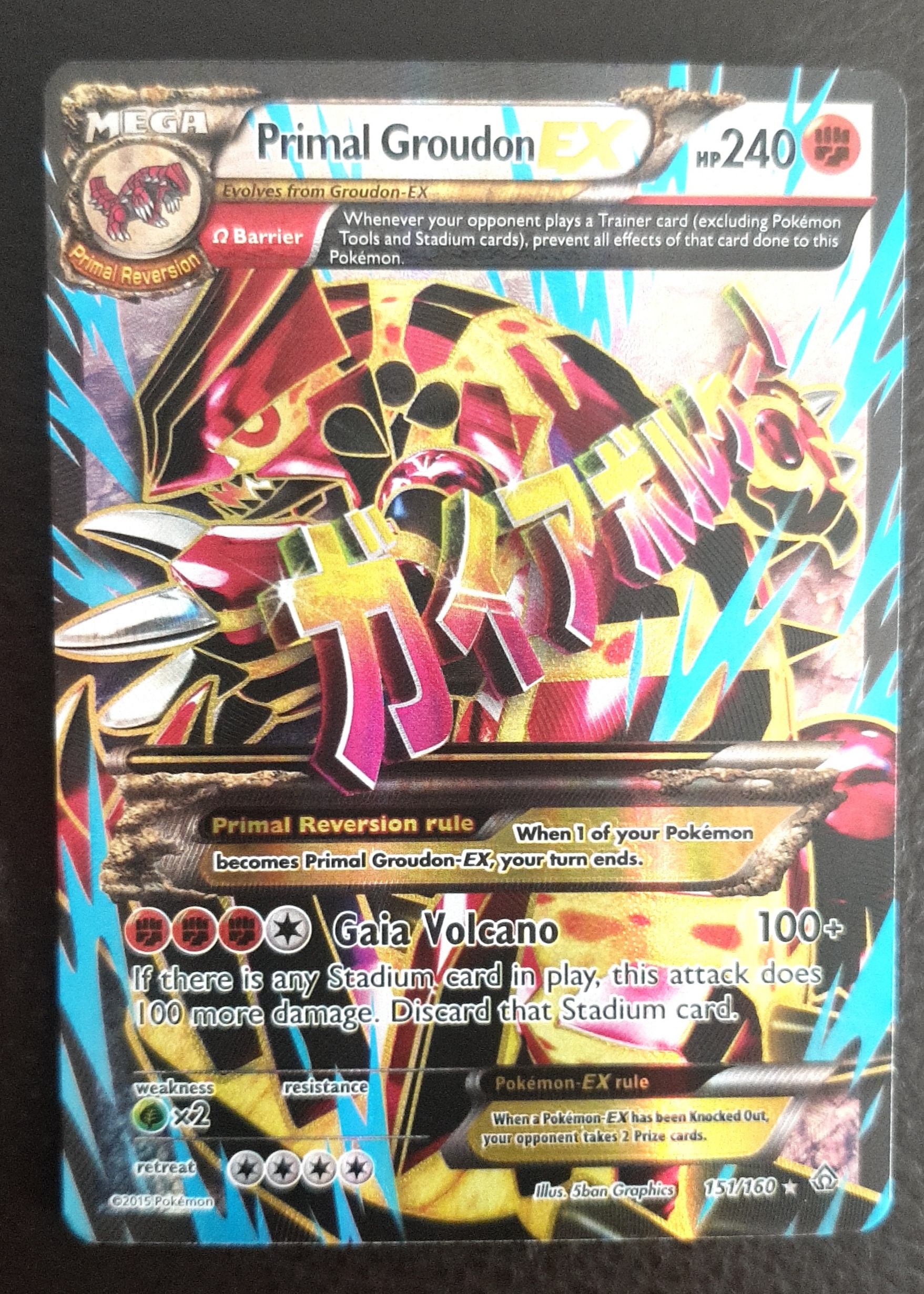 Primal Groudon-EX - Primal Clash [Grade 7.7]